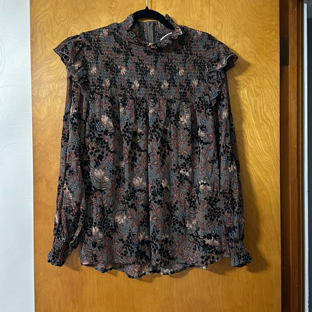 Knox rose sheer floral top
